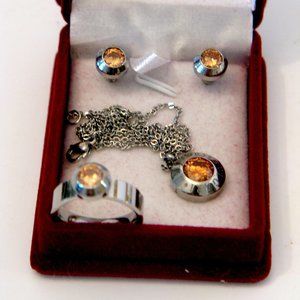 Bvlgari Set Necklace, earrings & ring New